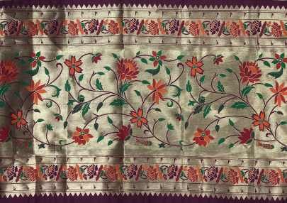 PAITHANI PALLU FLOWER JAAL